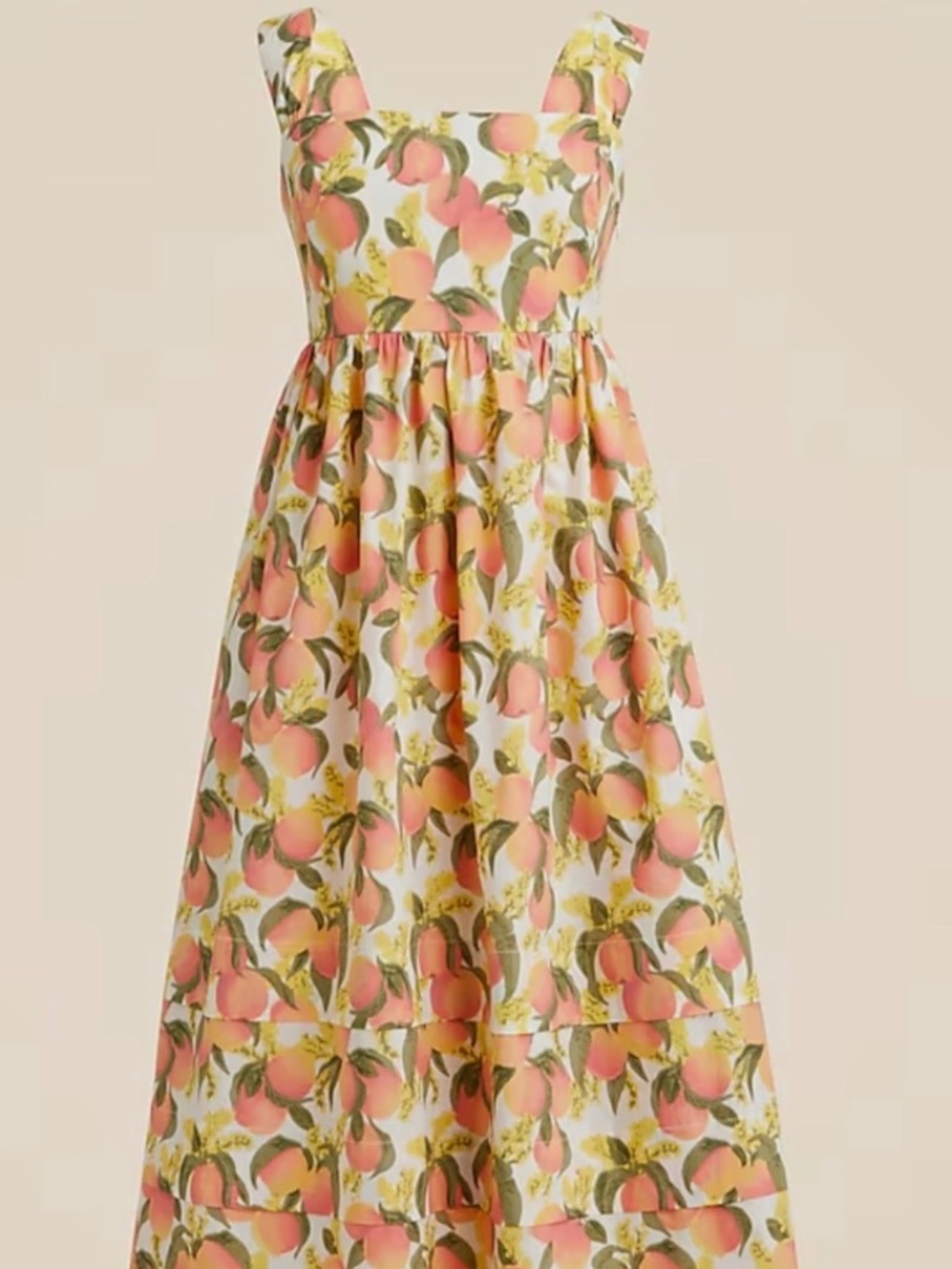 J. Crew peach pattern poplin dress, size 18, NWT!